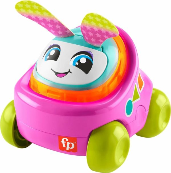 Brinquedos Musicais |   Brinquedo de Aprendizado para Bebês – Carro Empurrável Dj Buggy Rosa com Música e Luzes para Brincadeiras de Engatinhar para Bebês a Partir de 9 Meses Brinquedos Musicais Brinquedos Musicais