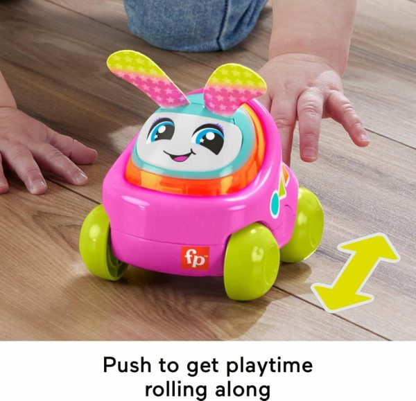 Brinquedos Musicais |   Brinquedo de Aprendizado para Bebês – Carro Empurrável Dj Buggy Rosa com Música e Luzes para Brincadeiras de Engatinhar para Bebês a Partir de 9 Meses Brinquedos Musicais Brinquedos Musicais