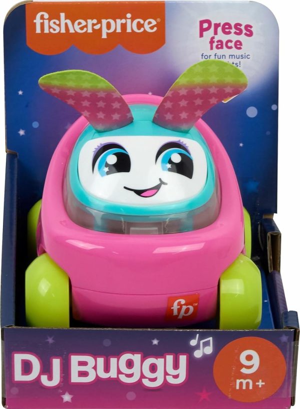 Brinquedos Musicais |   Brinquedo de Aprendizado para Bebês – Carro Empurrável Dj Buggy Rosa com Música e Luzes para Brincadeiras de Engatinhar para Bebês a Partir de 9 Meses Brinquedos Musicais Brinquedos Musicais