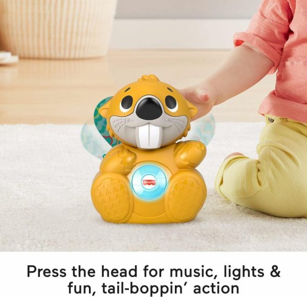 Brinquedos Musicais |   Brinquedo de Aprendizado para Bebês Linkimals Boppin’ Beaver com Música e Luzes para Bebês a Partir de 9 Meses – Compatível Apenas com Itens Linkimals Brinquedos Musicais Brinquedos Musicais