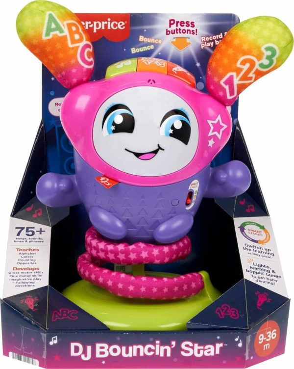 Brinquedos Musicais |   Brinquedo de Aprendizagem para Bebês e Crianças Pequenas Dj Bouncin’ Star com Música, Luzes e Ação de Balanço para Idades a Partir de 6 Meses Brinquedos Musicais Brinquedos Musicais