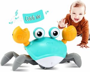 Brinquedos Musicais |   Brinquedo de Caranguejo Rastejante – Brinquedos para Tummy Time para Bebês de 3 a 12 Meses, Meninos de 3 a 6, 6 a 12 Meses, Aprendizado de Rastejar, 9 a 12 Meses, 12 a 18 Meses, Andarilho para Crianças de 36 Meses, Desenvolvimento Musical, Presentes para o 1º Aniversário. Brinquedos Musicais Brinquedos Musicais