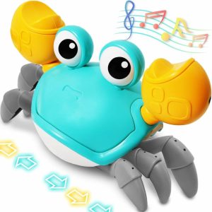 Brinquedos Musicais |   Brinquedo de Caranguejo Rastejante para Bebês – Brinquedo Interativo de Caranguejo que Anda e Dança (Sensoriamento Infravermelho) – 3 a 6 meses, 6 a 12 meses – Caranguejo para Aprendizado e Tempo de Barriga para Bebês – Brinquedo Musical Sensorial para Aniversário – Verde – 1 Brinquedos Musicais Brinquedos Musicais