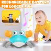 Brinquedos Musicais |   Brinquedo de Caranguejo Rastejante para Bebês – Presentes de Tempo de Barriga para Recém-Nascidos de 3 a 6 Meses e de 6 a 12 Meses – Caranguejo Iluminado que Anda, Dança e se Move com Música e Evita Obstáculos – Brinquedo Sensorial Recarregável Atualizado (Verde) Brinquedos Musicais Brinquedos Musicais