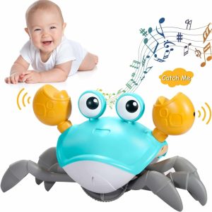 Brinquedos Musicais |   Brinquedo de Caranguejo Rastejante – Presentes para Bebês, Brinquedos para Hora da Barriguinha com Bateria Recarregável, Brinquedos para Bebês com Música e Luz LED para Meninos e Meninas de 0-6, 6-12, 1-3 e 4+ Anos (Verde) Brinquedos Musicais Brinquedos Musicais