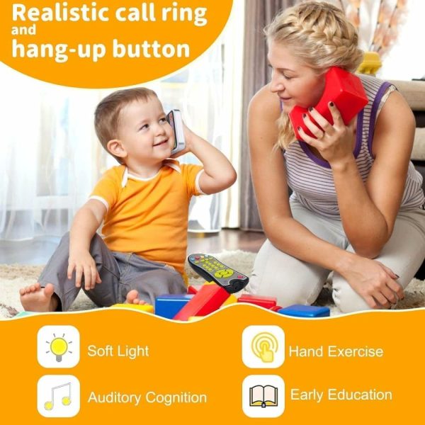 Brinquedos Musicais |   Brinquedo de Celular para Bebês e Brinquedo de Controle Remoto para TV – Conjunto de Brinquedos para Crianças de 1 a 3 Anos com Luz e Som – Telefone para Crianças com Educação Pré-Escolar e Brinquedo Musical para Meninos e Meninas – 3 Modos de Idioma: Inglês, Francês e Espanhol Brinquedos Musicais Brinquedos Musicais