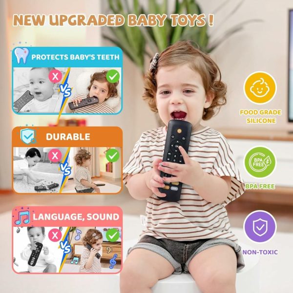 Brinquedos Musicais |   Brinquedo de Controle Remoto para Bebês – Brinquedos de Aprendizado Precoce para Bebês – Brinquedos Musicais para Bebês – Brinquedos para Crianças com Brincadeira Realista, Luzes e Sons – Presente para Meninos e Meninas de 1 a 2 Anos Brinquedos Musicais Brinquedos Musicais