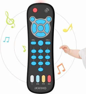 Brinquedos Musicais |   Brinquedo de Controle Remoto para Bebês de 1 Ano – Presentes para Meninos e Meninas – Brinquedo de Controle Remoto Realista para Crianças com Música e Luz – Brinquedo Educativo para Aprendizado Precoce – Controle Remoto para Bebês de 6 a 12 Meses e 12 a 18 Meses Brinquedos Musicais Botões Azuis