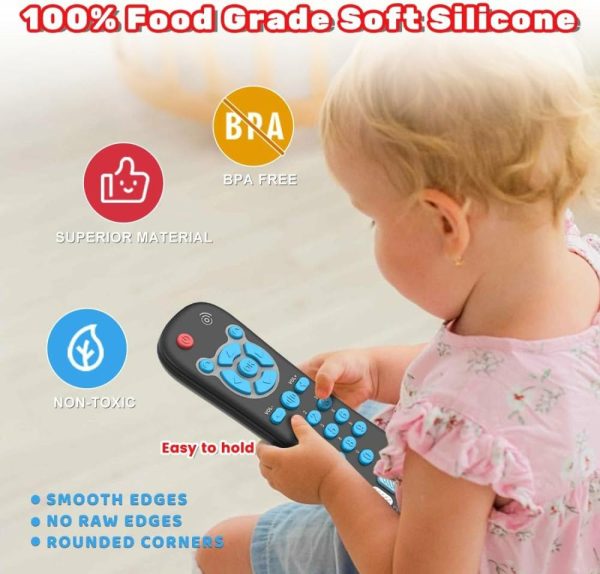 Brinquedos Musicais |   Brinquedo de Controle Remoto para Bebês de 1 Ano – Presentes para Meninos e Meninas – Brinquedo de Controle Remoto Realista para Crianças com Música e Luz – Brinquedo Educativo para Aprendizado Precoce – Controle Remoto para Bebês de 6 a 12 Meses e 12 a 18 Meses Brinquedos Musicais Botões Azuis