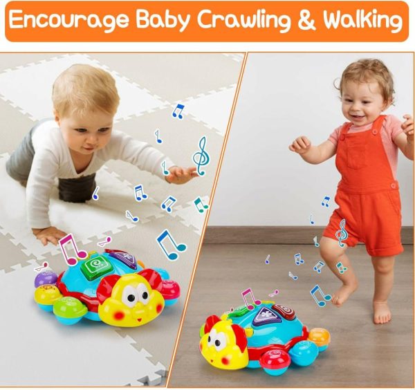 Brinquedos Musicais |   Brinquedo de Engatinhar para Bebês de 6 a 12 Meses – Brinquedo Bilingue em Espanhol e Inglês para Aprendizado de Bebês de 0 a 3-6-7-8-9-10-12-18 Meses – Brinquedo Educativo Musical com Luz para Meninos e Meninas de 1 Ano – Presente de Páscoa para Crianças – Brinquedo para Hora da Barriguinha. Brinquedos Musicais Brinquedos Musicais