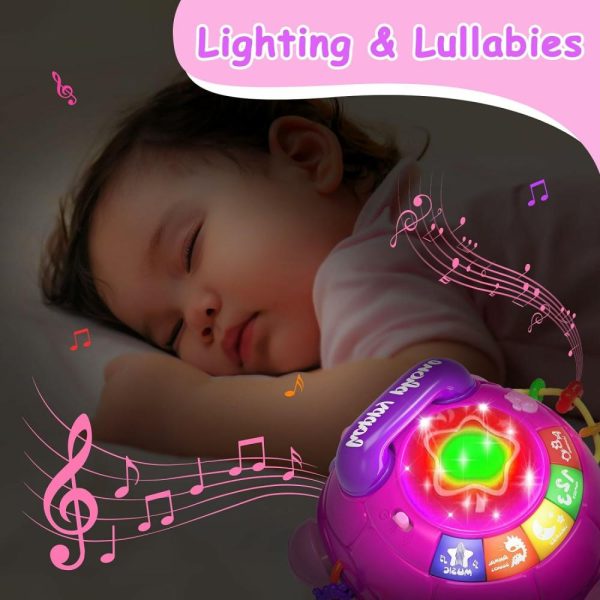 Brinquedos Musicais |   Brinquedo de Tartaruga Musical Iluminada para Bebês – Brinquedos para Bebês de 6 a 12 Meses com Telefone – Brinquedos para Meninas que Engatinham de 7 a 11 Meses – Presente para Bebê Menina de 1 a 2 Anos (Rosa) Brinquedos Musicais Brinquedos Musicais