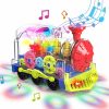 Brinquedos Musicais |   Brinquedo de Trem Iluminado para Bebês: Carro de Engrenagem Transparente com Luz e Música, Brinquedo Educativo de Rastejar para Bebês, Presentes de Natal e Aniversário para Meninos e Meninas. Brinquedos Musicais Brinquedos Musicais