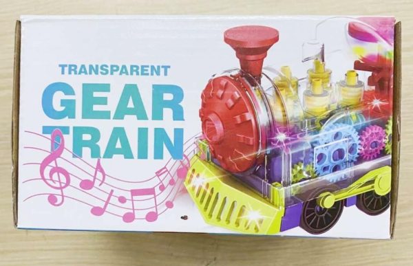 Brinquedos Musicais |   Brinquedo de Trem Iluminado para Bebês: Carro de Engrenagem Transparente com Luz e Música, Brinquedo Educativo de Rastejar para Bebês, Presentes de Natal e Aniversário para Meninos e Meninas. Brinquedos Musicais Brinquedos Musicais