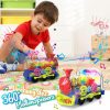 Brinquedos Musicais |   Brinquedo de Trem Iluminado para Bebês: Carro de Engrenagem Transparente com Luz e Música, Brinquedo Educativo de Rastejar para Bebês, Presentes de Natal e Aniversário para Meninos e Meninas. Brinquedos Musicais Brinquedos Musicais