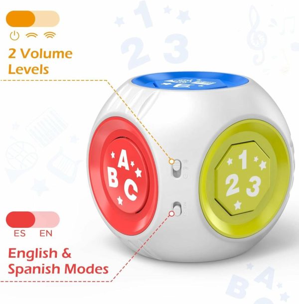 Brinquedos Musicais |   Brinquedo Educativo Bilingue Cubo para Meninos e Meninas a Partir de 1 Ano – Presente Musical para Desenvolvimento Infantil – Brinquedo para Bebês de 12 a 18 Meses – Brinquedo Educacional para Crianças de 1 a 2 Anos – Presentes para o Primeiro Natal e 1º Aniversário de Crianças de 1 Ano Brinquedos Musicais Brinquedos Musicais