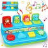 Brinquedos Musicais |   Brinquedo Interativo de Animais com Música, Sons de Animais e Luz – Brinquedos Montessori de Causa e Efeito para Aprendizado Precoce de Crianças de 6 a 18 Meses, Bebês e Crianças de 1 a 4 Anos. Brinquedos Musicais Brinquedos Musicais