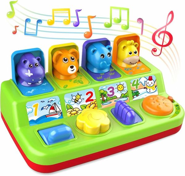 Brinquedos Musicais |   Brinquedo Interativo Pop Up com Música e Som – Brinquedos de Causa e Efeito para Bebês de 1 Ano e 9-12-18 Meses – Meninas e Meninos – Brinquedo Educativo Iluminado para Idade de 1 a 2 Anos – Presente para Bebês Brinquedos Musicais Brinquedos Musicais