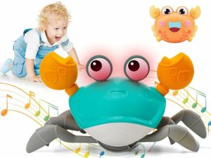 Brinquedos Musicais |   Brinquedo Musical de Caranguejo que Rasteja para Bebês – Brinquedo Eletrônico para Crianças com Luzes que Acendem e Evita Obstáculos Automaticamente – Caranguejo Andante para Bebês e Crianças. Brinquedos Musicais Brinquedos Musicais