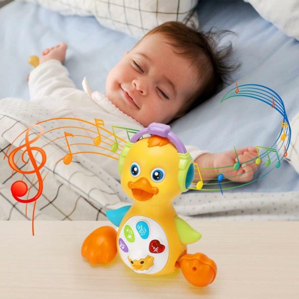 Brinquedos Musicais |   Brinquedo Musical de Pato para Bebês – Dançante e Engatinhando – Brinquedos para Hora da Barriga com Luz – Presentes de Aniversário para Meninos e Meninas de 1 a 2 Anos – Desenvolvimento e Aprendizado para Bebês de 0 a 18 Meses – Brinquedos para Crianças de 1 a 2 Anos Brinquedos Musicais Brinquedos Musicais