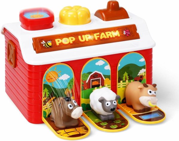 Brinquedos Musicais |   Brinquedo Musical Pop Up para Bebês com Modos de Piano – Brinquedos de Causa e Efeito para Bebês de 6 a 12 Meses – Brinquedos de Animais da Fazenda Pop Up para Crianças de 1 a 3 Anos, Meninos e Meninas Brinquedos Musicais Brinquedos Musicais