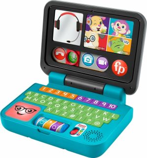 Brinquedos Musicais |   Brinquedo para Bebês e Crianças Pequenas Laugh & Learn Laptop Conecte-se Falso Computador com Estágios Inteligentes para Bebês a Partir de 6 Meses Brinquedos Musicais Brinquedos Musicais