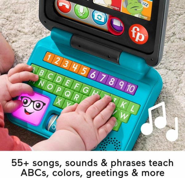 Brinquedos Musicais |   Brinquedo para Bebês e Crianças Pequenas Laugh & Learn Laptop Conecte-se Falso Computador com Estágios Inteligentes para Bebês a Partir de 6 Meses Brinquedos Musicais Brinquedos Musicais