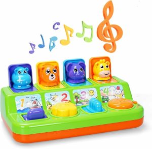 Brinquedos Musicais |   Brinquedo Pop-Up para Bebês com Música e Luz – Brinquedos de Causa e Efeito para Bebês de 6, 9, 12 e 18 Meses – Brinquedos Educativos de Aprendizado Precoce para Meninos e Meninas de 1, 2 e 3 Anos – Presentes Ideais. Brinquedos Musicais Brinquedos Musicais