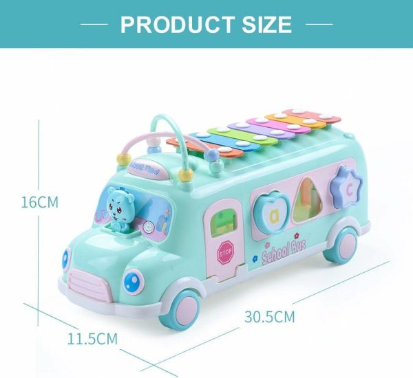 Brinquedos Musicais |   Brinquedo Xilofone de Ônibus Escolar para Bebês de 1 a 3 Anos – Brinquedos Musicais de Ônibus para Meninas de 1 Ano – Quebra-Cabeças de Formas e Xilofone Educativo – Presentes de Natal e Aniversário para Meninos e Meninas Brinquedos Musicais Brinquedos Musicais