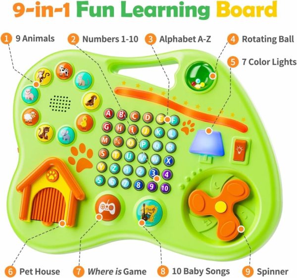 Brinquedos Musicais |   Brinquedos Bilingues 9-em-1 para Bebês de 1 a 3 Anos | Brinquedo Educativo Montessori para Meninas e Meninos de 1 a 2 Anos | Brinquedo Musical para Bebês de 6 a 12 a 18 Meses | Presentes de Primeiro Natal e 1º Aniversário para Crianças a Partir de 1 Ano Brinquedos Musicais Brinquedos Musicais