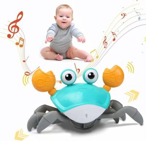 Brinquedos Musicais |   Brinquedos de Caranguejo para Bebês – Brinquedo para Hora de Barriga com Sensor Inteligente, Música e Luzes para Bebês de 6 a 12 meses, Presentes de 1º Aniversário, Brinquedos para Crianças de 1 a 2 Anos, Menino e Menina. Brinquedos Musicais Brinquedos Musicais