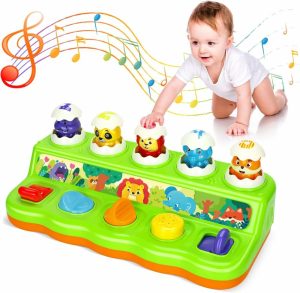 Brinquedos Musicais |   Brinquedos Interativos Pop Up para Meninos e Meninas de 1 Ano – Brinquedos Montessori de Causa e Efeito com Música e Luz – Brinquedos Musicais para Aprendizagem Precoce para Crianças de 1 a 3 Anos – Presente para Bebês de 9 a 12-18 Meses Brinquedos Musicais Brinquedos Musicais