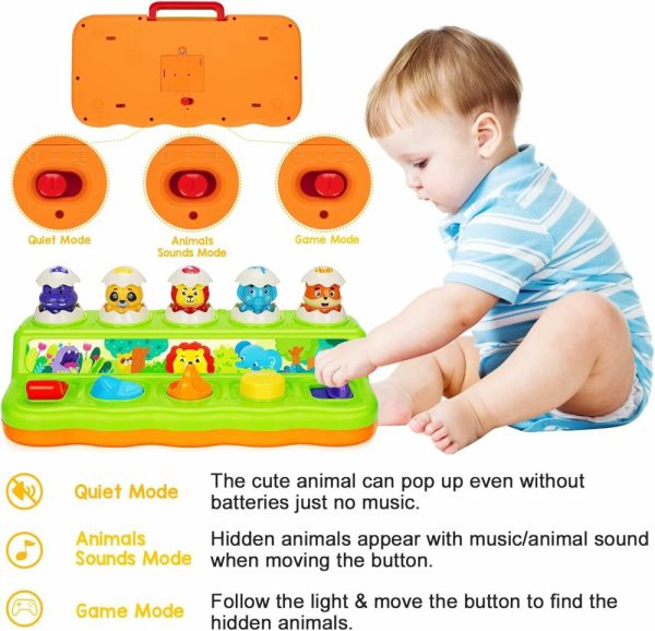 Brinquedos Musicais |   Brinquedos Interativos Pop Up para Meninos e Meninas de 1 Ano – Brinquedos Montessori de Causa e Efeito com Música e Luz – Brinquedos Musicais para Aprendizagem Precoce para Crianças de 1 a 3 Anos – Presente para Bebês de 9 a 12-18 Meses Brinquedos Musicais Brinquedos Musicais