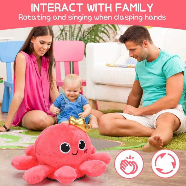 Brinquedos Musicais |   Brinquedos Musicais de Pelúcia Octopus para Bebês que Engatinham e Andam – Controle de Voz com Luz e Dança – Presentes para Meninos e Meninas de 3 a 4 Anos – Brinquedos Educativos Sensoriais para Crianças – Desenvolvimento de Aprendizado para Idade de 3 a 4 Anos Brinquedos Musicais Brinquedos Musicais