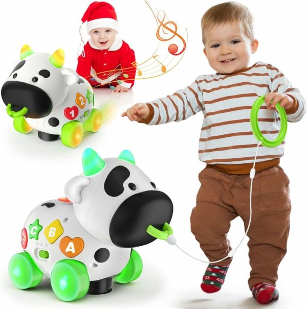 Brinquedos Musicais |   Brinquedos Musicais de Vaca para Meninos e Meninas a Partir de 1 Ano – Brinquedo Bilíngue para Bebês de 6 a 12 a 18 Meses – Brinquedos para Meninos de 1 Ano – Presente para Meninas de 1 Ano – Brinquedo Educativo para Crianças de 1 a 2 Anos – Primeiro Natal – Presente de 1º Aniversário Brinquedos Musicais Brinquedos Musicais