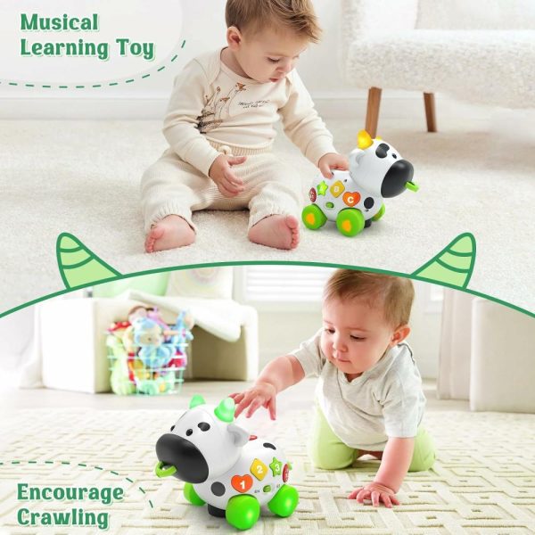 Brinquedos Musicais |   Brinquedos Musicais de Vaca para Meninos e Meninas a Partir de 1 Ano – Brinquedo Bilíngue para Bebês de 6 a 12 a 18 Meses – Brinquedos para Meninos de 1 Ano – Presente para Meninas de 1 Ano – Brinquedo Educativo para Crianças de 1 a 2 Anos – Primeiro Natal – Presente de 1º Aniversário Brinquedos Musicais Brinquedos Musicais