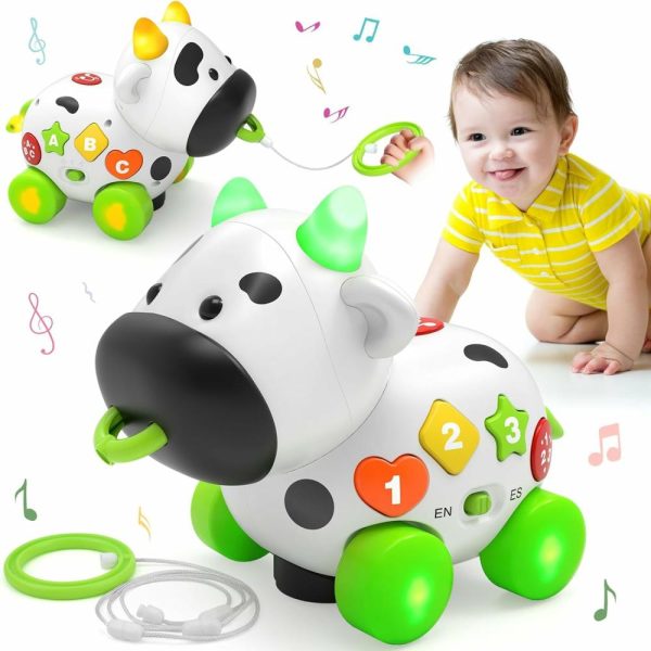 Brinquedos Musicais |   Brinquedos Musicais de Vaca para Meninos e Meninas a Partir de 1 Ano – Brinquedo Bilíngue para Bebês de 6 a 12 a 18 Meses – Brinquedos para Meninos de 1 Ano – Presente para Meninas de 1 Ano – Brinquedo Educativo para Crianças de 1 a 2 Anos – Primeiro Natal – Presente de 1º Aniversário Brinquedos Musicais Brinquedos Musicais