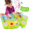 Brinquedos Musicais |   Brinquedos Musicais para Bebês 3 em 1: Piano, Teclado, Xilofone e Bateria para Meninas e Meninos de 1 Ano – Brinquedos de Idade 2 – Instrumentos Musicais para Aprendizagem de Crianças de 1 a 3 Anos – Presentes de Páscoa – Brinquedos para Bebês de 6, 9, 12, 18 e 24 Meses. Brinquedos Musicais Brinquedos Musicais