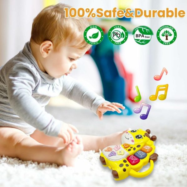 Brinquedos Musicais |   Brinquedos Musicais para Bebês de 12 a 18 Meses – Piano Musical de Animais com Luz para Bebês – Brinquedos Educativos para Crianças – Presente de Aniversário para Meninas e Meninos de 1 a 2 Anos (Girafa) Brinquedos Musicais Brinquedos Musicais