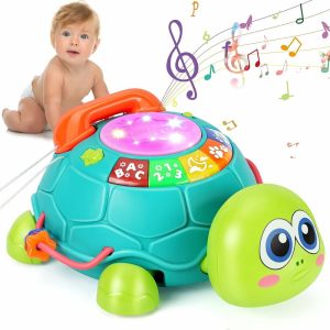 Brinquedos Musicais |   Brinquedos Musicais para Bebês Tartaruga de 6 a 12 Meses – Brinquedos de Música com Luz para Bebês – Desenvolvimento de Tempo de Barriga – Brinquedo de Engatinhar para Bebês de 7, 8, 9, 10+ Meses – Páscoa e Natal para Meninos e Meninas de 4, 5, 6 e 12 Meses Brinquedos Musicais Brinquedos Musicais