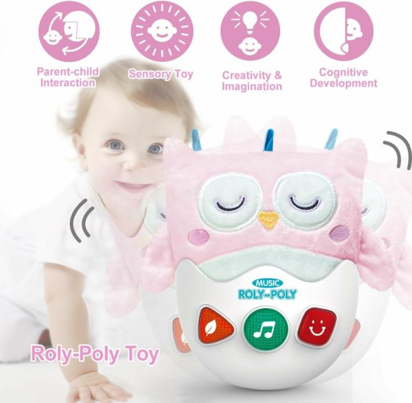 Brinquedos Musicais |   Brinquedos para Bebês 0-6-12 Meses – Coruja de Pelúcia Musical – Brinquedos de Animais de Pelúcia Fofos para Bebês com Luz e Sons – Brinquedo Sensorial Roly-Poly – Presente de Aniversário para Recém-Nascidos Meninos e Meninas Brinquedos Musicais Brinquedos Musicais