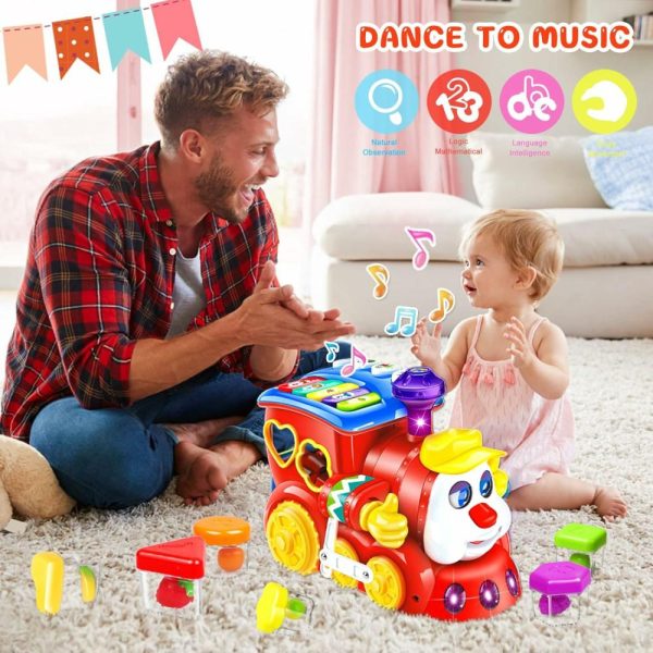 Brinquedos Musicais |   Brinquedos para Bebês de 1 Ano para Menino e Menina – Trem Musical, Brinquedos para Bebês de 6-12 e 12-18 Meses, Brinquedos Educativos de Aprendizagem Precoce Montessori para Meninas com Blocos/Música/Luz – Presentes de Natal e Aniversário para Crianças de 1, 2 e 3 Anos. Brinquedos Musicais Brinquedos Musicais