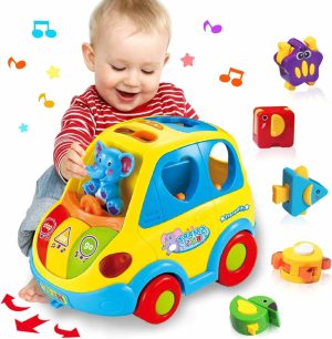 Brinquedos Musicais |   Brinquedos para Bebês de 1 Ano para Meninos e Meninas – Ônibus Musical, Brinquedos para Bebês de 6-12 e 12-18 Meses, Brinquedos para Crianças Pequenas, Aprendizado Precoce, Brinquedos Montessori para Meninos e Meninas de 1, 2 e 3 Anos com Música/Luz/Formas Inteligentes – Presentes de Natal e Aniversário. Brinquedos Musicais Brinquedos Musicais