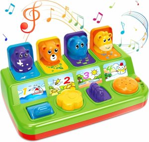 Brinquedos Musicais |   Brinquedos para Bebês de 6 a 12 Meses – Brinquedos Musicais Pop-Up de Causa e Efeito com Luz e Música para 12-18 Meses, Brinquedos Educativos de Aprendizado Precoce para Crianças de 1 a 3 Anos – Presentes Ideais para Bebês Meninos e Meninas Brinquedos Musicais Brinquedos Musicais