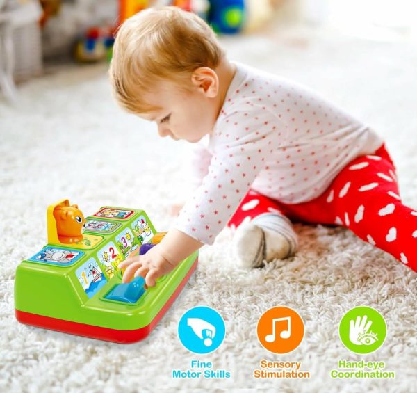 Brinquedos Musicais |   Brinquedos para Bebês de 6 a 12 Meses – Brinquedos Musicais Pop-Up de Causa e Efeito com Luz e Música para 12-18 Meses, Brinquedos Educativos de Aprendizado Precoce para Crianças de 1 a 3 Anos – Presentes Ideais para Bebês Meninos e Meninas Brinquedos Musicais Brinquedos Musicais