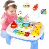 Brinquedos Musicais |   Brinquedos para Bebês de 6 a 12 Meses – Mesa Musical de Aprendizado – Brinquedos para Bebês de 1 a 3 Anos – Centro de Atividades de Educação Infantil – Brinquedos para Bebês de 12 a 18 Meses – Presentes de Aniversário para Crianças e Bebês. Brinquedos Musicais Brinquedos Musicais