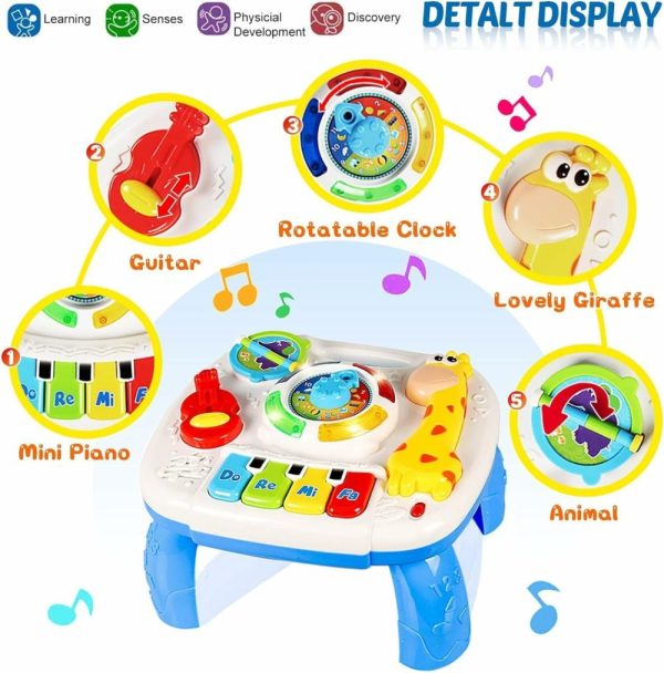 Brinquedos Musicais |   Brinquedos para Bebês de 6 a 12 Meses – Mesa Musical de Aprendizado – Brinquedos para Bebês de 1 a 3 Anos – Centro de Atividades de Educação Infantil – Brinquedos para Bebês de 12 a 18 Meses – Presentes de Aniversário para Crianças e Bebês. Brinquedos Musicais Brinquedos Musicais