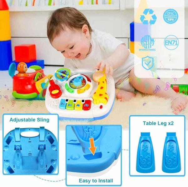 Brinquedos Musicais |   Brinquedos para Bebês de 6 a 12 Meses – Mesa Musical de Aprendizado – Brinquedos para Bebês de 1 a 3 Anos – Centro de Atividades de Educação Infantil – Brinquedos para Bebês de 12 a 18 Meses – Presentes de Aniversário para Crianças e Bebês. Brinquedos Musicais Brinquedos Musicais