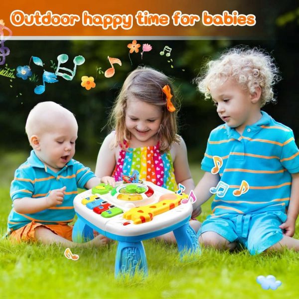 Brinquedos Musicais |   Brinquedos para Bebês de 6 a 12 Meses – Mesa Musical de Aprendizado – Brinquedos para Bebês de 1 a 3 Anos – Centro de Atividades de Educação Infantil – Brinquedos para Bebês de 12 a 18 Meses – Presentes de Aniversário para Crianças e Bebês. Brinquedos Musicais Brinquedos Musicais