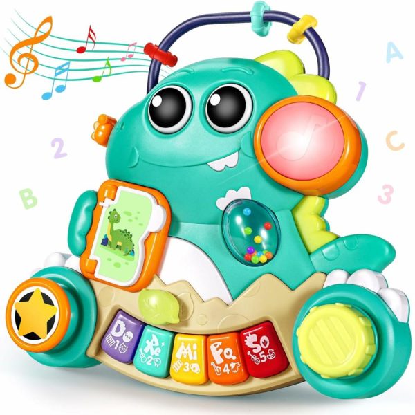 Brinquedos Musicais |   Brinquedos para Bebês de 6 a 12 Meses – Piano Infantil para Bebês de 9 a 12 Meses – Brinquedos Musicais de Dinossauro com Luz para Bebês de 6, 9, 12 e 18 Meses – Brinquedos Educativos para Aprendizagem Precoce para Meninos e Meninas de 1 Ano – Presentes de Aniversário e Natal Brinquedos Musicais Brinquedos Musicais