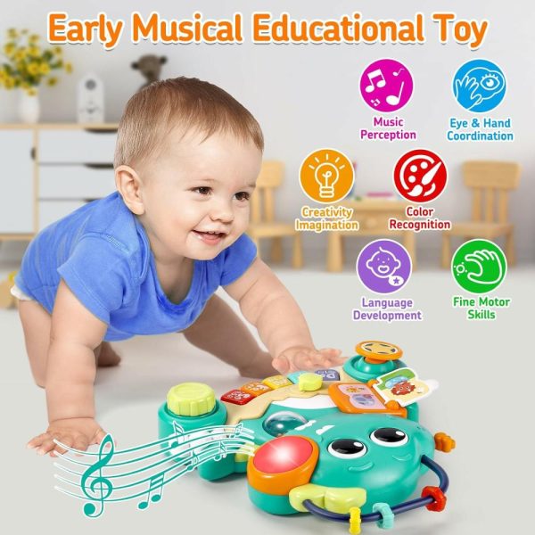 Brinquedos Musicais |   Brinquedos para Bebês de 6 a 12 Meses – Piano Infantil para Bebês de 9 a 12 Meses – Brinquedos Musicais de Dinossauro com Luz para Bebês de 6, 9, 12 e 18 Meses – Brinquedos Educativos para Aprendizagem Precoce para Meninos e Meninas de 1 Ano – Presentes de Aniversário e Natal Brinquedos Musicais Brinquedos Musicais